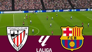 Athletic Bilbao vs Barcelona La Liga 2324 Partido Completo  Simulación de Videojuegos PES 2021 [upl. by Mallissa]