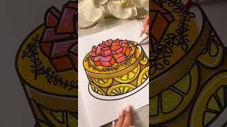 Sweets World Coloring Book by Victoria Bloom art fyp victoriabloomcoloring drawing foryou [upl. by Kenwrick]