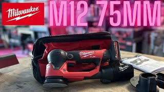 Milwaukee M12 75MM EXCENTERSLIBER  FSDR75 [upl. by Publius]