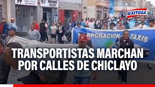 🔴🔵Transportistas de diferentes gremios marchan por calles de Chiclayo [upl. by Etnaid]