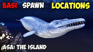 ASA BEST Basilosaurus Spawn LOCATIONS  ARK Survival Ascended The Island [upl. by Kauppi]