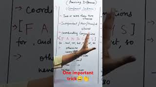 Compound sentence को FANBOYS 🧑‍🤝‍🧑🧑‍🤝‍🧑🧑‍🤝‍🧑🧍से पहचानो बच्चों  Exam special Trick👌🤓 [upl. by Yssirhc]