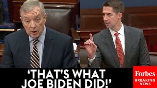 BREAKING Durbin Blocks Tom Cottons Resolution To Condemn Biden Pardon For Cash For Kids Judge [upl. by Trahurn]