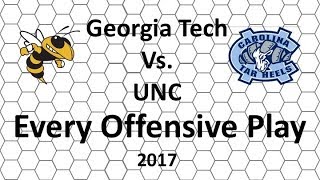 Georgia Tech vs UNC 2017 Every Offensive Play [upl. by Adnim641]