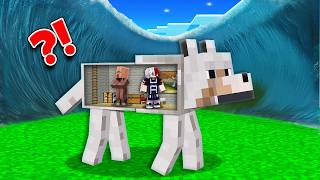 EPIC TSUNAMI vs Doomsday Bunker in DOG In Minecraft [upl. by Euqinorev]