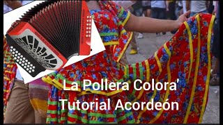 La Pollera Colora´ TUTORIAL ACORDEON [upl. by Kho578]