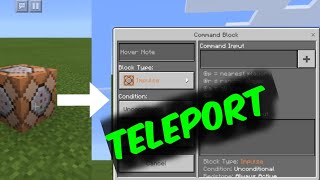 How to teleport using Command Block in Minecraft Bedrock [upl. by Anaek162]