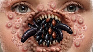 ASMR Maggot and Dog Ticks Infected Nose  ASMR Deep Cleaning Animation [upl. by Nodnorb]