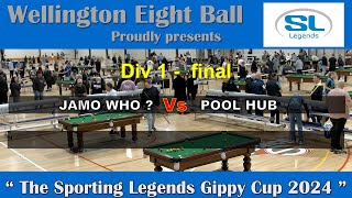 Sporting Legends Gippy Cup  Div 1  FINAL  Jamo Who v Pool Hub [upl. by Yrrap]