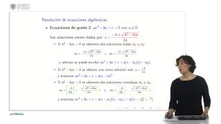 Ecuaciones algebraicas con una incógnita Regla de Ruffini  214  UPV [upl. by Cassy]