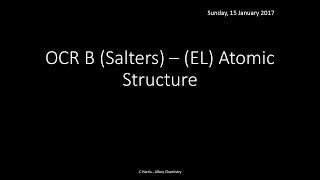 OCR B SALTERS EL Atomic Structure REVISION [upl. by Bonucci]