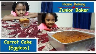 Carrot Cake eggless ׀ Easy Recipe ׀ Junior Baker Cute [upl. by Anayit]