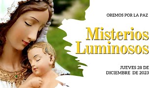 Rosario de Hoy JUEVES 28 de DICIEMBRE  Misterios LUMINOSOS  Wilson Tamayo [upl. by Yetnom]