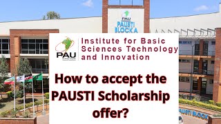 How to accept the PAUSTI Scholarship offer [upl. by Phillis]