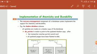 Implementation of atomicity and durability dbms [upl. by Ahseyi217]