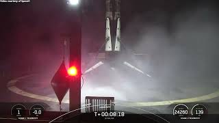 SpaceX Starlink 209 launch and Falcon 9 first stage landing 24 November 2024 [upl. by Annaerb]