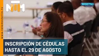 Inscripción de cédulas hasta el 29 de agosto  Telemedellín [upl. by Yereffej]