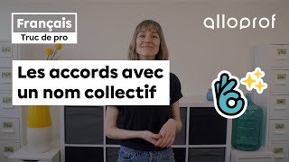 Truc de pro — Les accords avec un nom collectif  Alloprof [upl. by Sila]