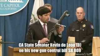 AntiGun Senator Kevin De Leon Makes a Fool of Himself [upl. by Naujik868]