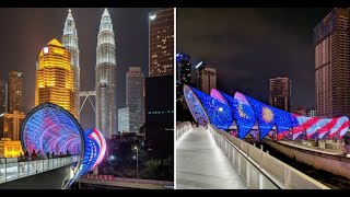 Saloma Bridge KLLED lights kuala LumpurRuthskieschannel [upl. by Keifer]