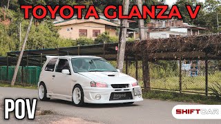 Toyota Glanza V Cinematic Walkthrough and Engine  Exhaust Notes with POV Drive [upl. by Hsetirp]