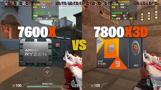 Ryzen 7800X3D VS 7600X  Valorant [upl. by Palila462]