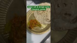 Most healthiest with out oil dinner  Jowar roti amp brinjal curry jowar roti brinjal helathydiet [upl. by Aneba]