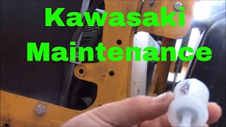 How to Change the Fuel Filter amp Air Filter on a Kawasaki Engine [upl. by Teodoro]