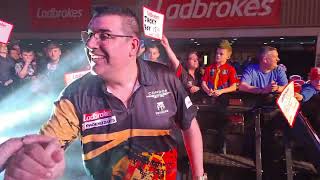 Live Darts Walkon  Simon Whitlock amp Jose De Sousa  Masters 2022 [upl. by Gal]