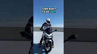 Turn Right To Go Left Motorcycle Counter Steering Explained motorcycle ninja400 shorts [upl. by Nelra]