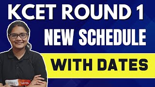 KCET 2024 Round 1 All Dates Announced by KEA  UGCET amp UGNEET Counselling Schedule [upl. by Batholomew]