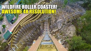 Wildfire 4K Wooden Roller Coaster POV AWESOME Ultra HD Kolmarden Sweden [upl. by Lugo]