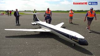 GIANT radio controlled RC VICKERS VC10 AIRLINER 5 METRE with FOUR JET ENGINES inc ONBOARD VIEWS [upl. by Eyr]