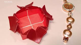 Origami heart box  DIY Valentine gift box with hearts DIY paper heart box [upl. by Arah]