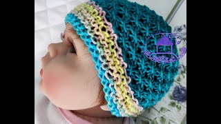 Cappellino Baby Fiocco ai Ferri 1 [upl. by Yetnruoc635]