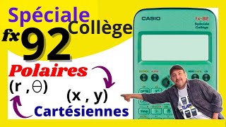 Coordonnées polaires et cartésiennes CASIO fx92 Spéciale Collège✅ [upl. by Lytsirk]