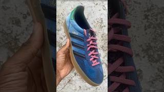 A VELOUR Gazelle 🔥 Adidas X Size Gazelle Indoor Blue  QUICKLOOK adidasgazelle exclusive [upl. by Day]