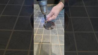 Replace shower drain cover screen from chrome to black easy DIY [upl. by Ahsienauq20]