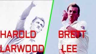 Harold Larwood vs Brett Lee speed test who was the fastest [upl. by Desirea]