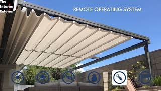 RETRACT FABRIC PERGOLA  SMARTEST ROOF FOR OPEN TO SKY FOR OUTDOOR SPACE  INDIA  91 99740 58395 [upl. by Neufer]