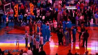 Will Ferrell Chicago Bulls New Orleans Hornets Line Up Introductions 80s Night [upl. by Hsirap]