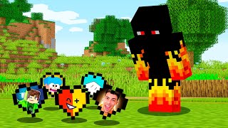 TRANSFORMEI YOUTUBERS EM CORAÇÕES NO MINECRAFT [upl. by Goodrich490]