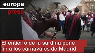 El entierro de la sardina pone fin a los carnavales de Madrid [upl. by Rowley]