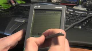 Palm Pilot 5000  graffiti writing speed test [upl. by Nomal]