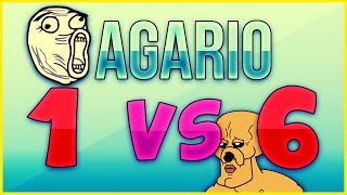 AGARIO TROLLING TEAM  1 VS 6 WHO WIN [upl. by Horten498]