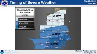 West Central Texas Weather Briefing  052224 [upl. by Gilleod]