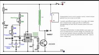 Shematic of my 555 Bedini charged [upl. by Nedyarb]