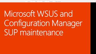 Enable WSUS and SCCM SUP maintenance Recommended by Microsoft [upl. by Aicile]