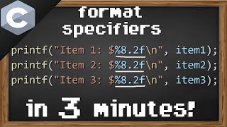 C format specifiers 🔧 [upl. by Candida]