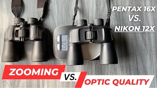 Battle of the Optics Nikon 12X50 vs Pentax 16X50 Binoculars  Unveiling the Best for Your Views [upl. by Adis942]